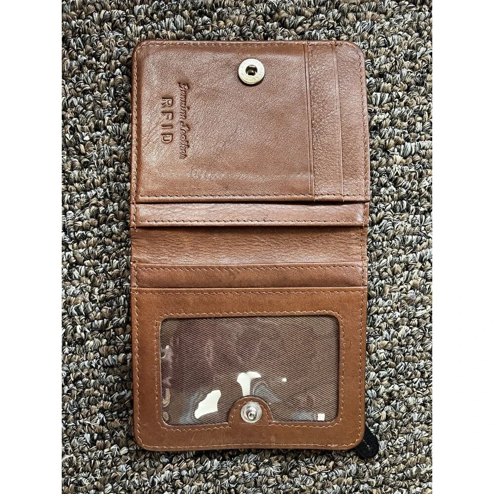 Genuine Leather RFID Black/Brown Wallet – Secure & Stylish